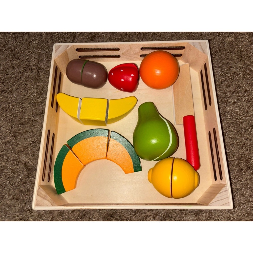 Cutting Fruit Set - Wooden Play Food Kitchen Accessory